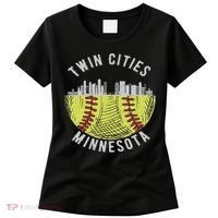 Cool Twin Cities Minnesota Mn Softball Skyline St. Paul Mpls Women's T-Shirt thumb 0