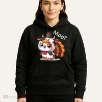 Cute Turkey Cow Moo Funny Thanksgiving Hoodie thumb 5
