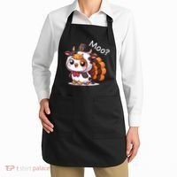 Cute Turkey Cow Moo Funny Thanksgiving Apron thumb 2