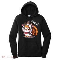 Cute Turkey Cow Moo Funny Thanksgiving Women's Hoodie thumb 0