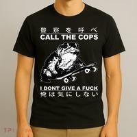 Call The Cops I Don’T Give A Fck Skateboarding Toad Japanese T-Shirt thumb 3