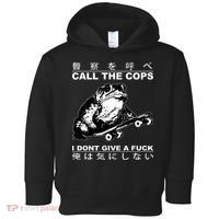 Call The Cops I Don’T Give A Fck Skateboarding Toad Japanese Toddler Hoodie thumb 0