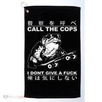 Call The Cops I Don’T Give A Fck Skateboarding Toad Japanese Golf Towel thumb 0