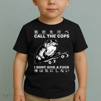 Call The Cops I Don’T Give A Fck Skateboarding Toad Japanese Toddler T-Shirt thumb 2
