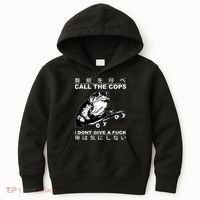 Call The Cops I Don’T Give A Fck Skateboarding Toad Japanese Kids Hoodie thumb 0