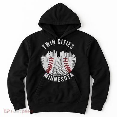 Cool Twin Cities Minnesota MN Baseball Skyline St. Paul MPLS Hoodie