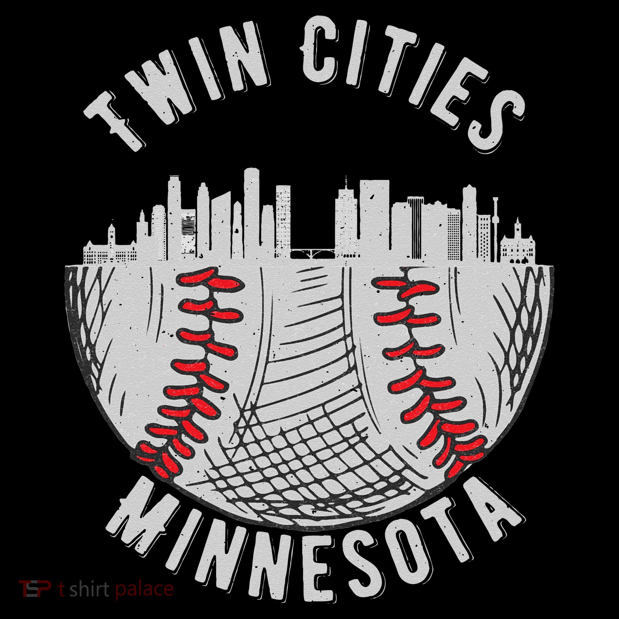 Cool Twin Cities Minnesota MN Baseball Skyline St. Paul MPLS Women's Hoodie