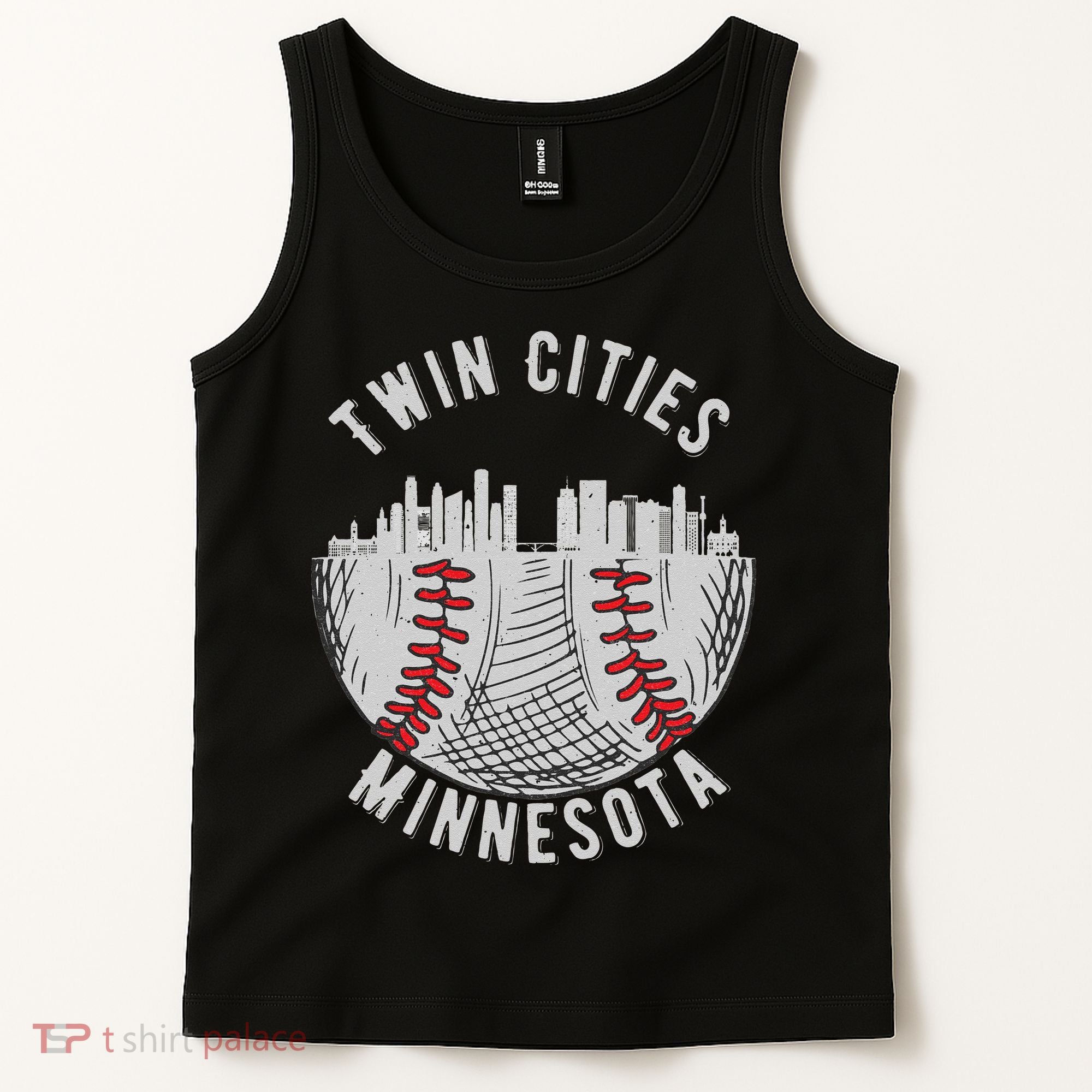 Cool Twin Cities Minnesota MN Baseball Skyline St. Paul MPLS Tank Top
