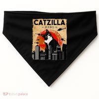 Catzilla Tuxedo Cat And Kitten USA-Made Doggie Bandana thumb 0