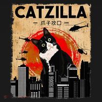 Catzilla Tuxedo Cat And Kitten Pajama Set thumb 2