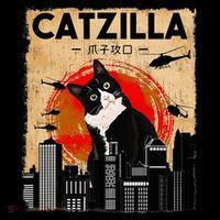 Catzilla Tuxedo Cat And Kitten Ornament thumb 1