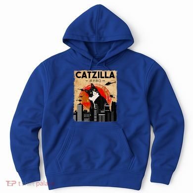 Catzilla Tuxedo Cat And Kitten Hoodie