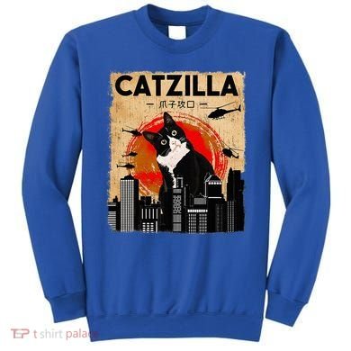Catzilla Tuxedo Cat And Kitten Sweatshirt