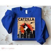 Catzilla Tuxedo Cat And Kitten Sweatshirt thumb 2