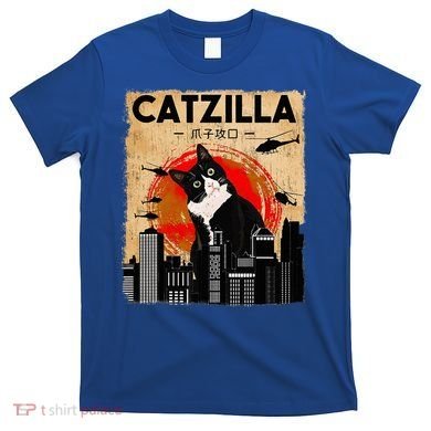Catzilla Tuxedo Cat And Kitten T-Shirt
