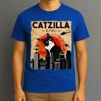 Catzilla Tuxedo Cat And Kitten T-Shirt thumb 3