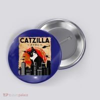 Catzilla Tuxedo Cat And Kitten Button thumb 0