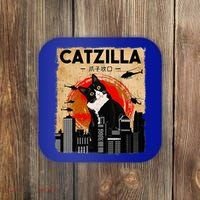 Catzilla Tuxedo Cat And Kitten Coaster thumb 0