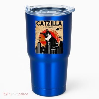 Catzilla Tuxedo Cat And Kitten Tumbler
