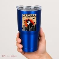 Catzilla Tuxedo Cat And Kitten Tumbler thumb 2
