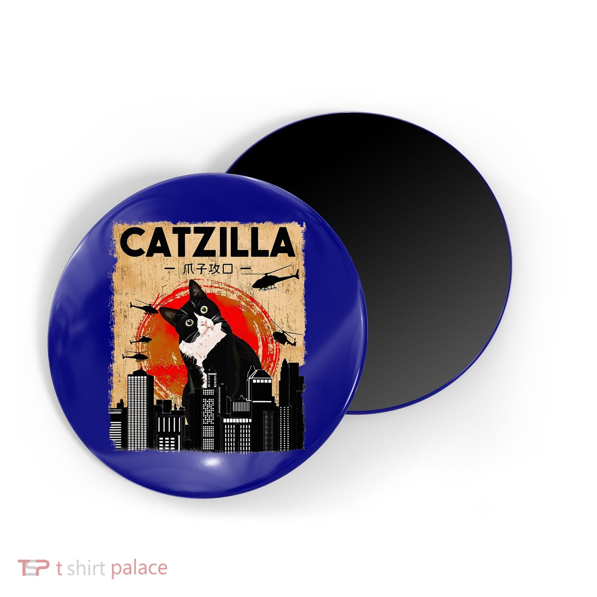 Catzilla Tuxedo Cat And Kitten Magnet