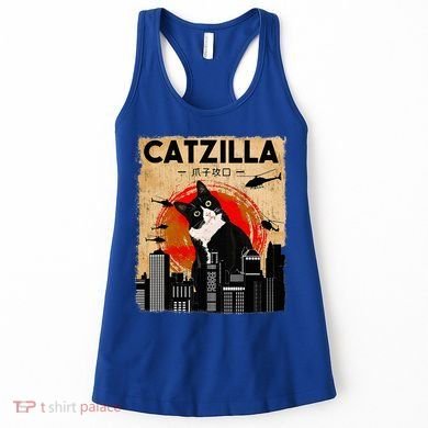 Catzilla Tuxedo Cat And Kitten Women's Tank Top