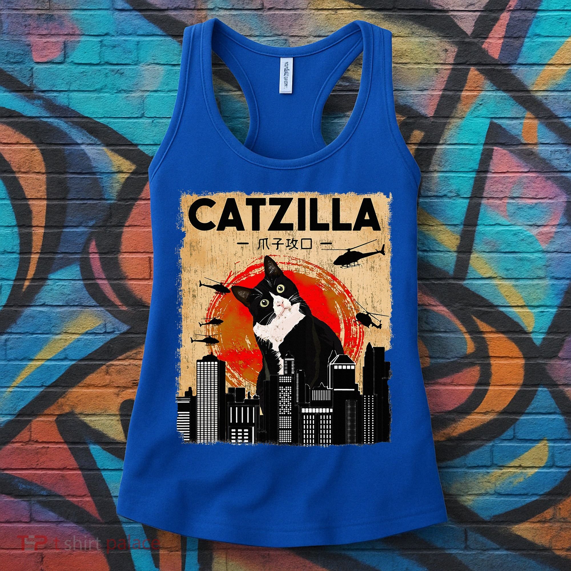Catzilla Tuxedo Cat And Kitten Women's Tank Top