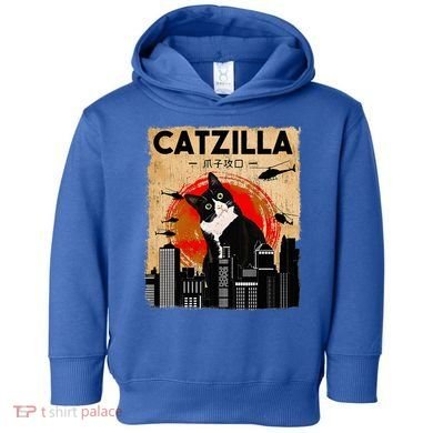 Catzilla Tuxedo Cat And Kitten Toddler Hoodie