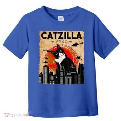 Catzilla Tuxedo Cat And Kitten Toddler T-Shirt