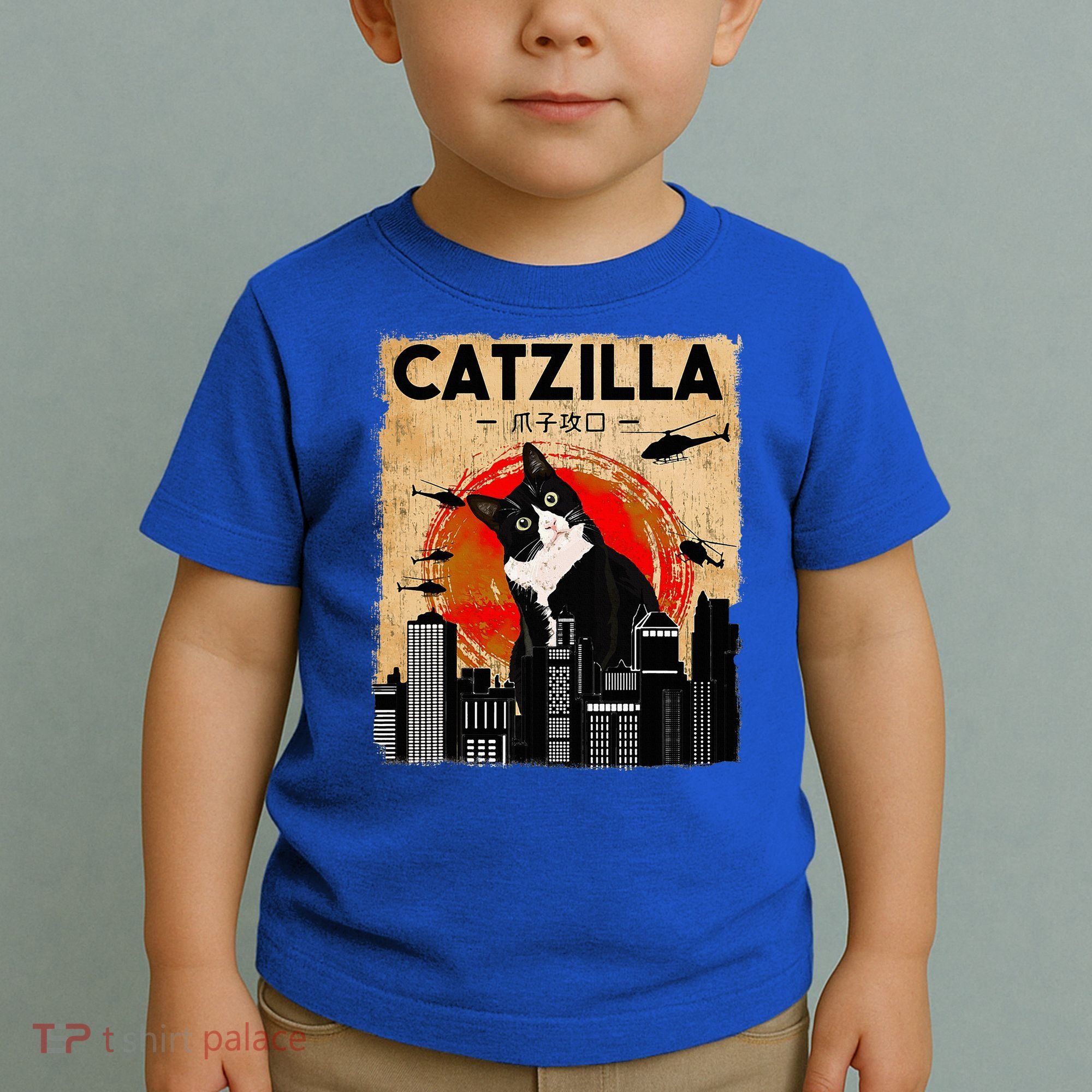 Catzilla Tuxedo Cat And Kitten Toddler T-Shirt