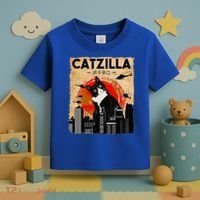 Catzilla Tuxedo Cat And Kitten Toddler T-Shirt thumb 3