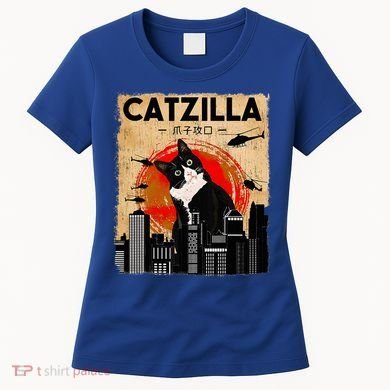 Catzilla Tuxedo Cat And Kitten Women's T-Shirt