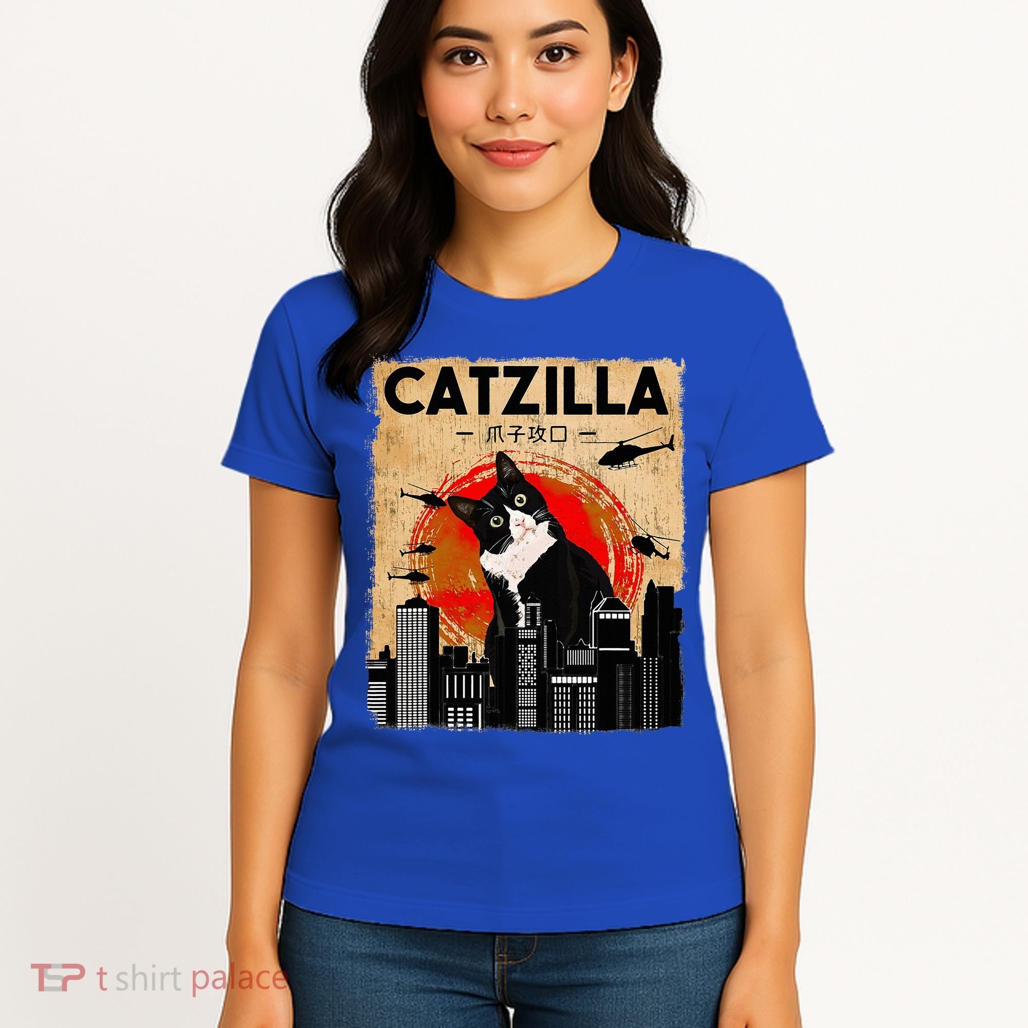 Catzilla Tuxedo Cat And Kitten Women's T-Shirt