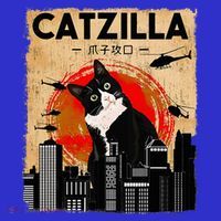 Catzilla Tuxedo Cat And Kitten Kids T-Shirt thumb 4