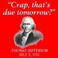 Crap ThatS Due Tomorrow Thomas Jefferson Santa Hat thumb 1