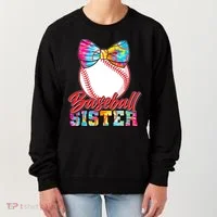 Cute Tie Dye Baseball Sister Women's Sweatshirt thumb 0