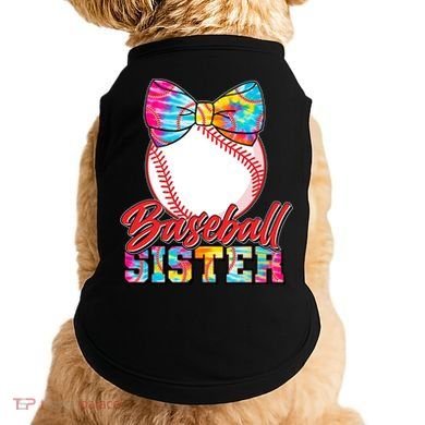 Cute Tie Dye Baseball Sister Doggie Tank