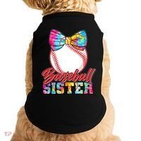 Cute Tie Dye Baseball Sister Doggie Tank thumb 0