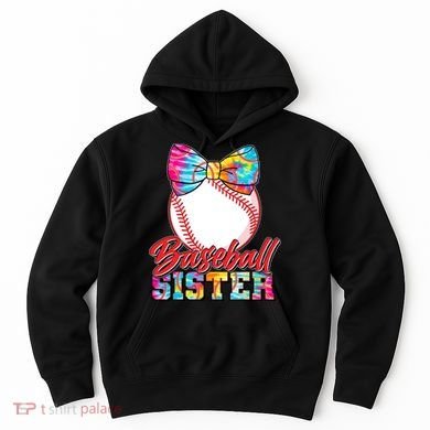 Cute Tie Dye Baseball Sister Hoodie