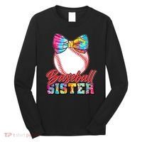 Cute Tie Dye Baseball Sister Long Sleeve Shirt thumb 0