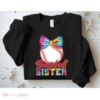 Cute Tie Dye Baseball Sister Sweatshirt thumb 2