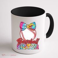 Cute Tie Dye Baseball Sister Coffee Mug thumb 1