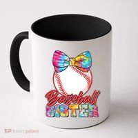 Cute Tie Dye Baseball Sister Coffee Mug thumb 0