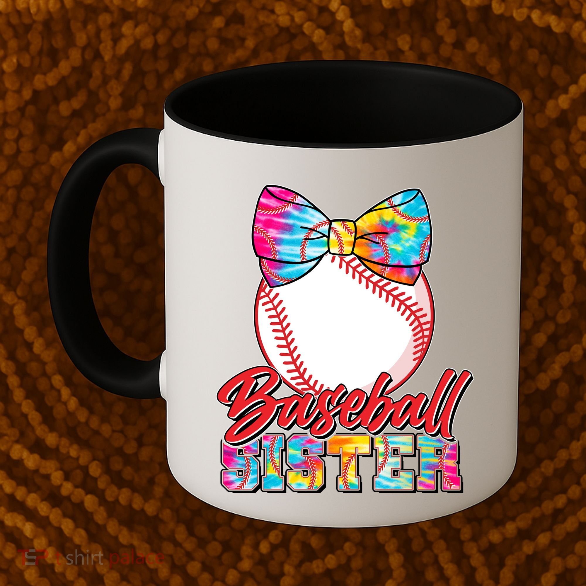 Cute Tie Dye Baseball Sister Coffee Mug