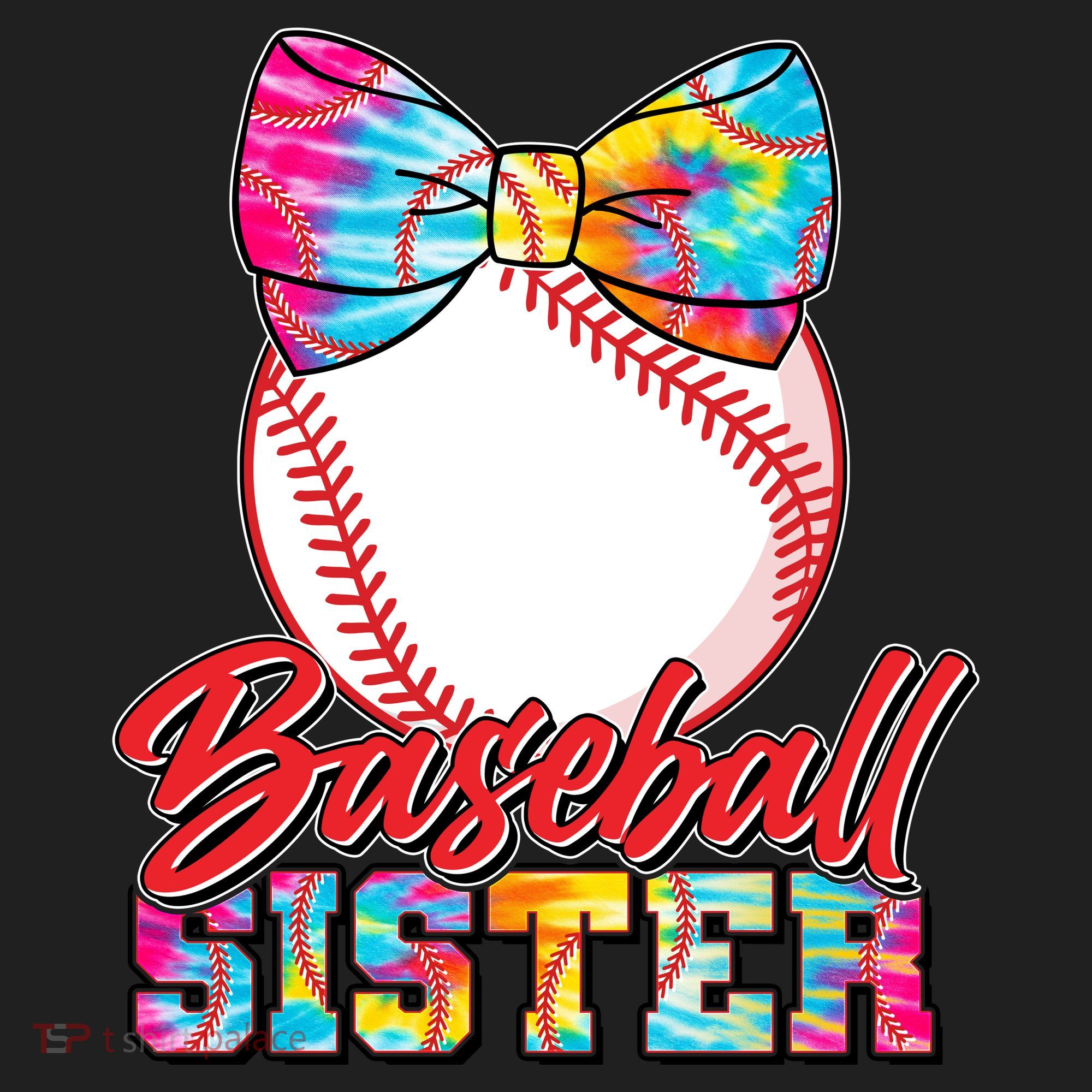 Cute Tie Dye Baseball Sister Beanie