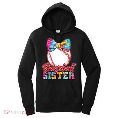 Cute Tie Dye Baseball Sister Women's Hoodie