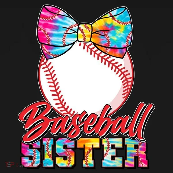 Cute Tie Dye Baseball Sister Toddler Hoodie