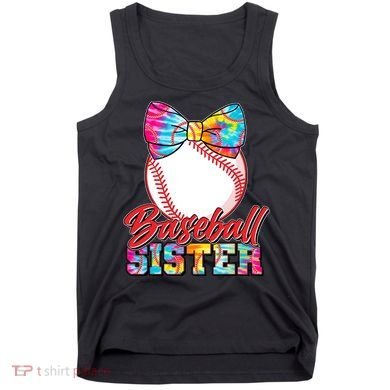 Cute Tie Dye Baseball Sister Tank Top