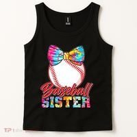 Cute Tie Dye Baseball Sister Tank Top thumb 2