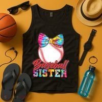 Cute Tie Dye Baseball Sister Tank Top thumb 4